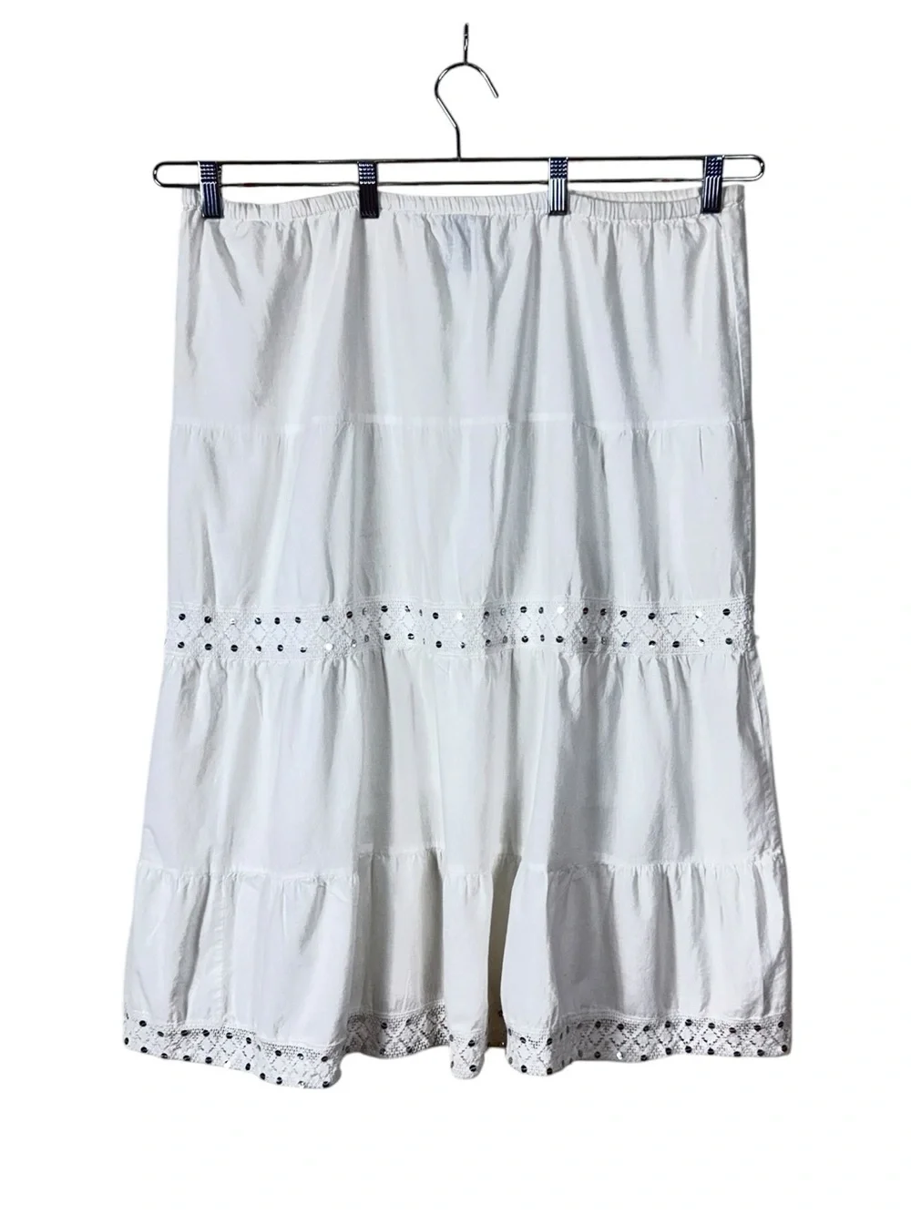 Womens Bohemian Midi Skirt Size 1X Festival Coachella Coastal Cottage Prairie